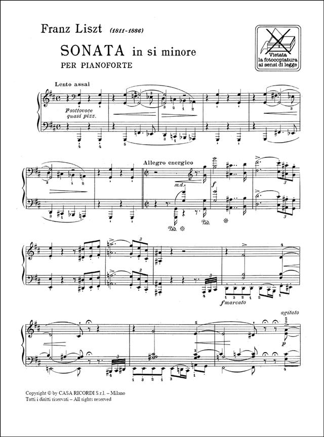 Sonata In Si Min. - Per Pianoforte - pro klavír